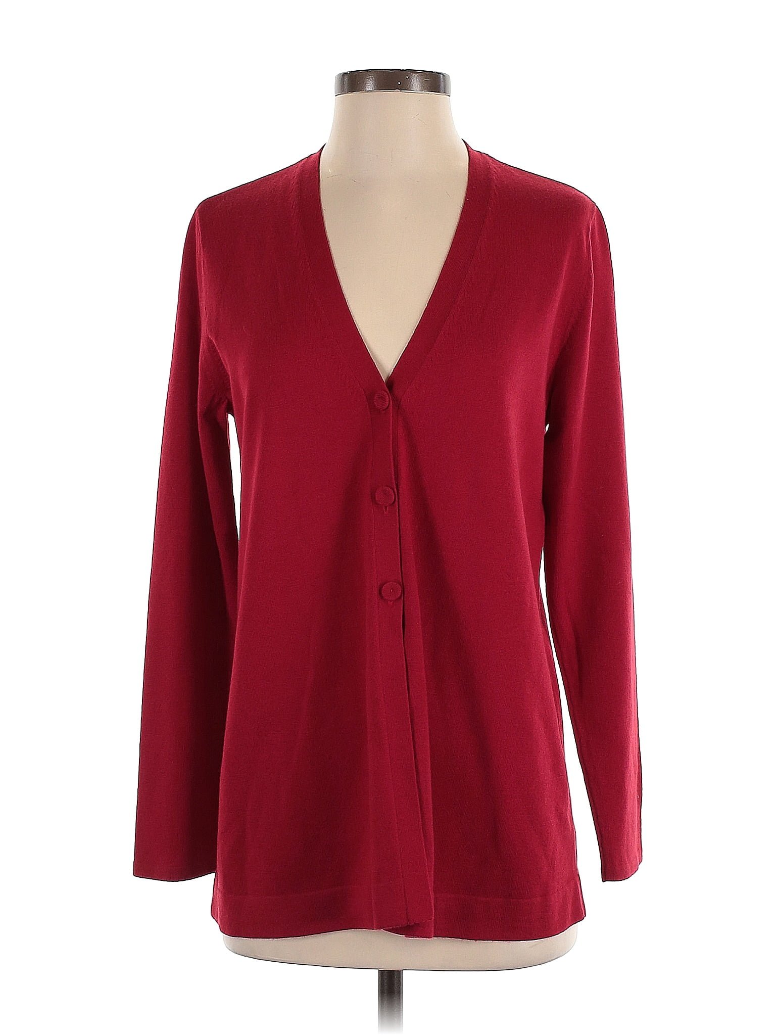 J Jill Color Block Solid Red Burgundy Cardigan Size S 74 Off Thredup