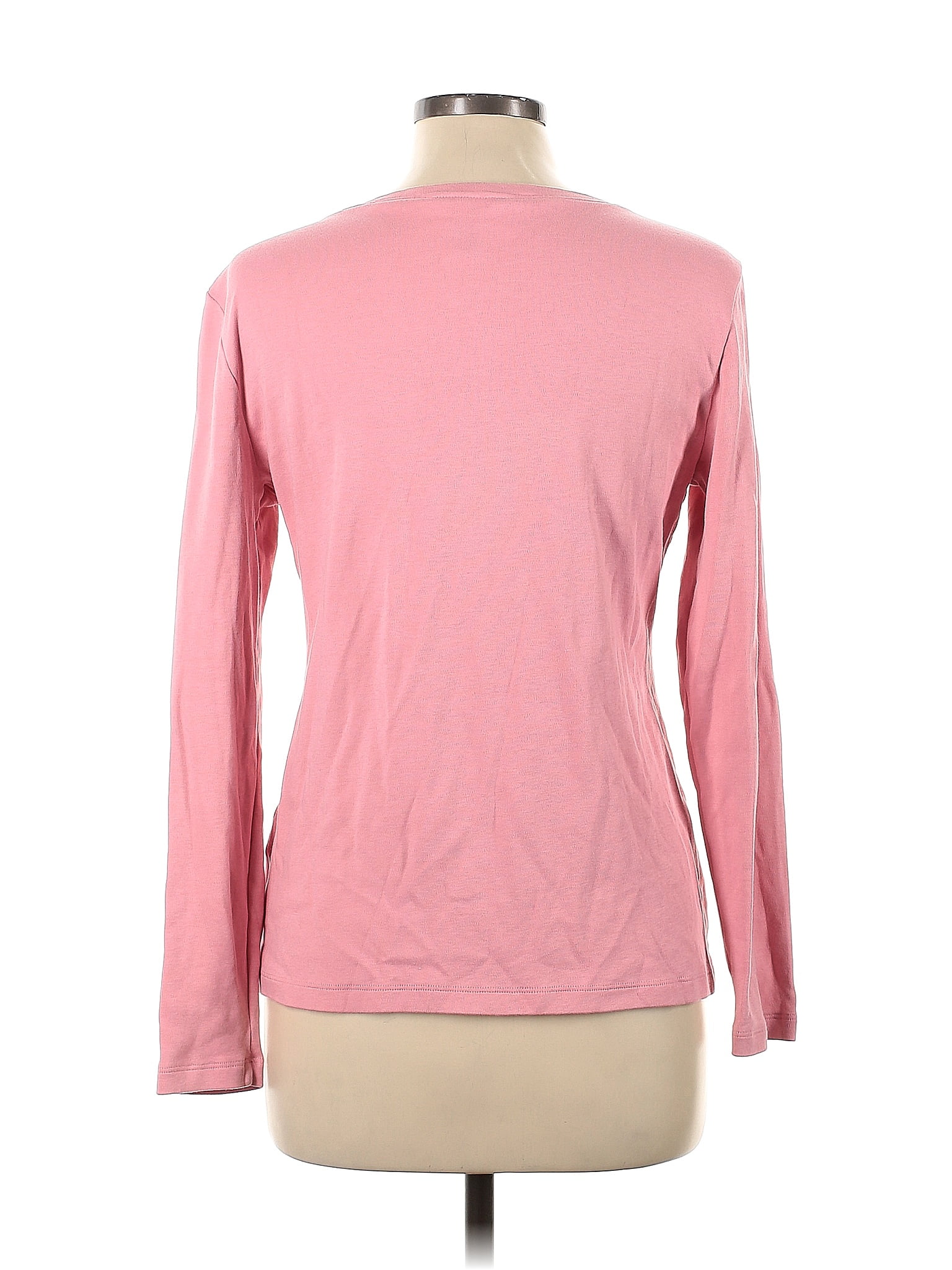 Karen Scott 100% Cotton Pink Long Sleeve Turtleneck Size L - 62