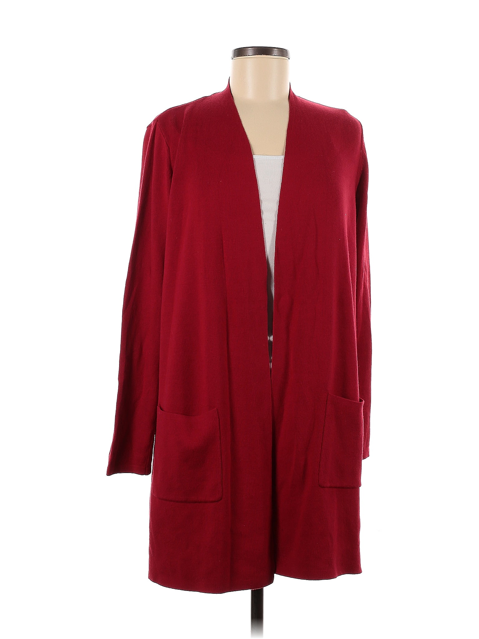 J.Jill Solid Red Burgundy Cardigan Size M - 73% off | ThredUp