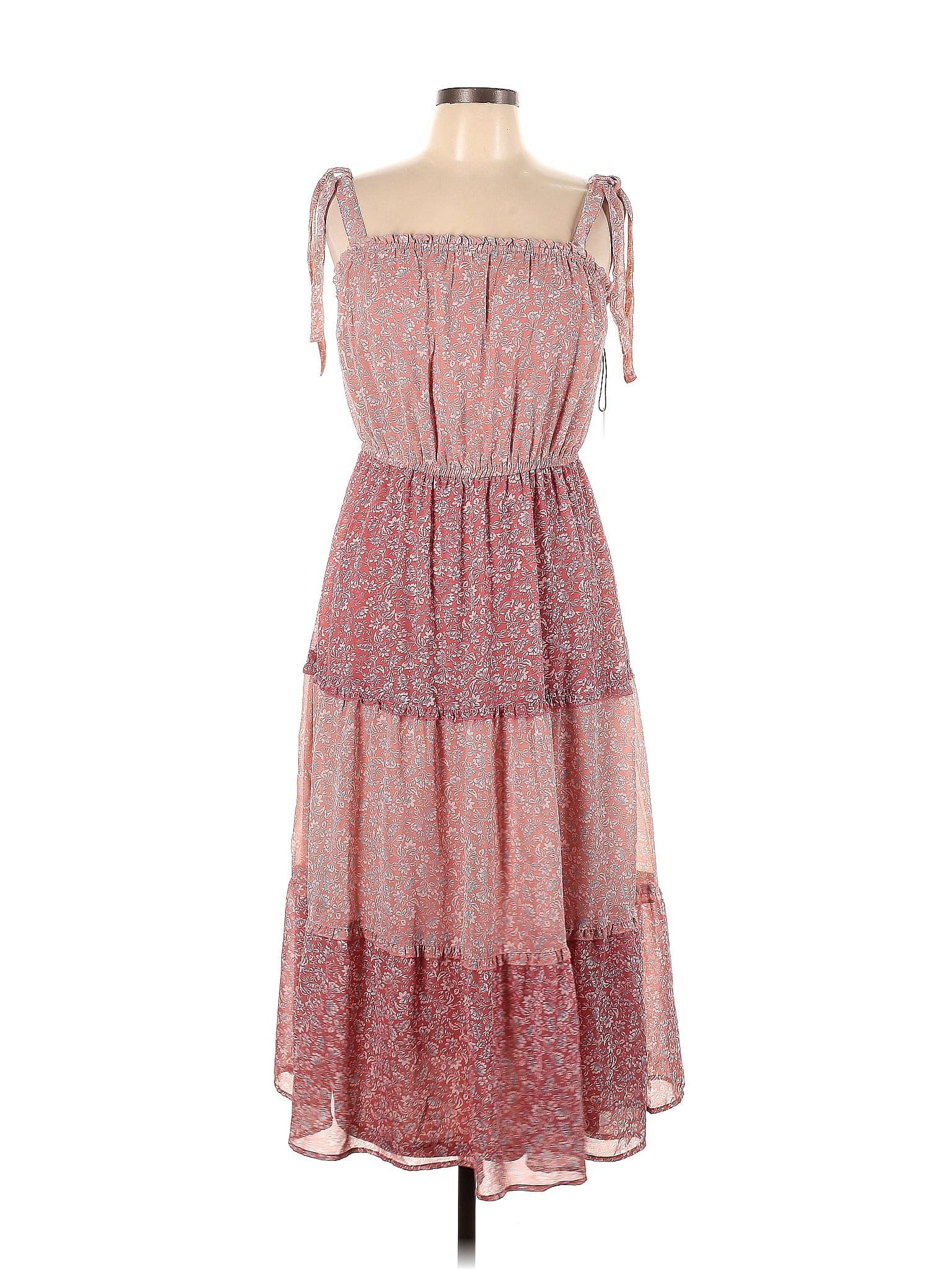 Sincerely Jules 100% Polyester Floral Multi Color Pink Casual Dress ...