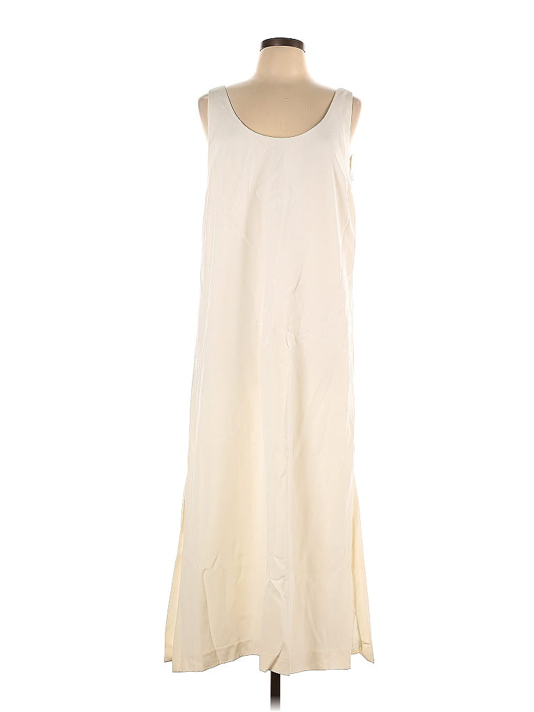 J.Crew 100% Silk Solid Ivory Casual Dress Size 12 - 74% off | thredUP