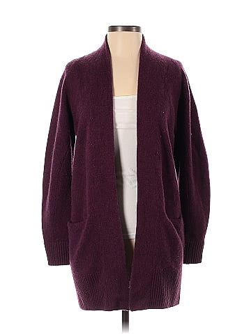 Burgundy hot sale cashmere cardigan