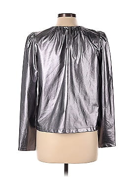 Derek Lam Collective Silver Pleated Top (view 2)