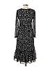 J.Crew Factory Store 100% Polyester Polka Dots Black Casual Dress Size XS (Petite) - photo 2