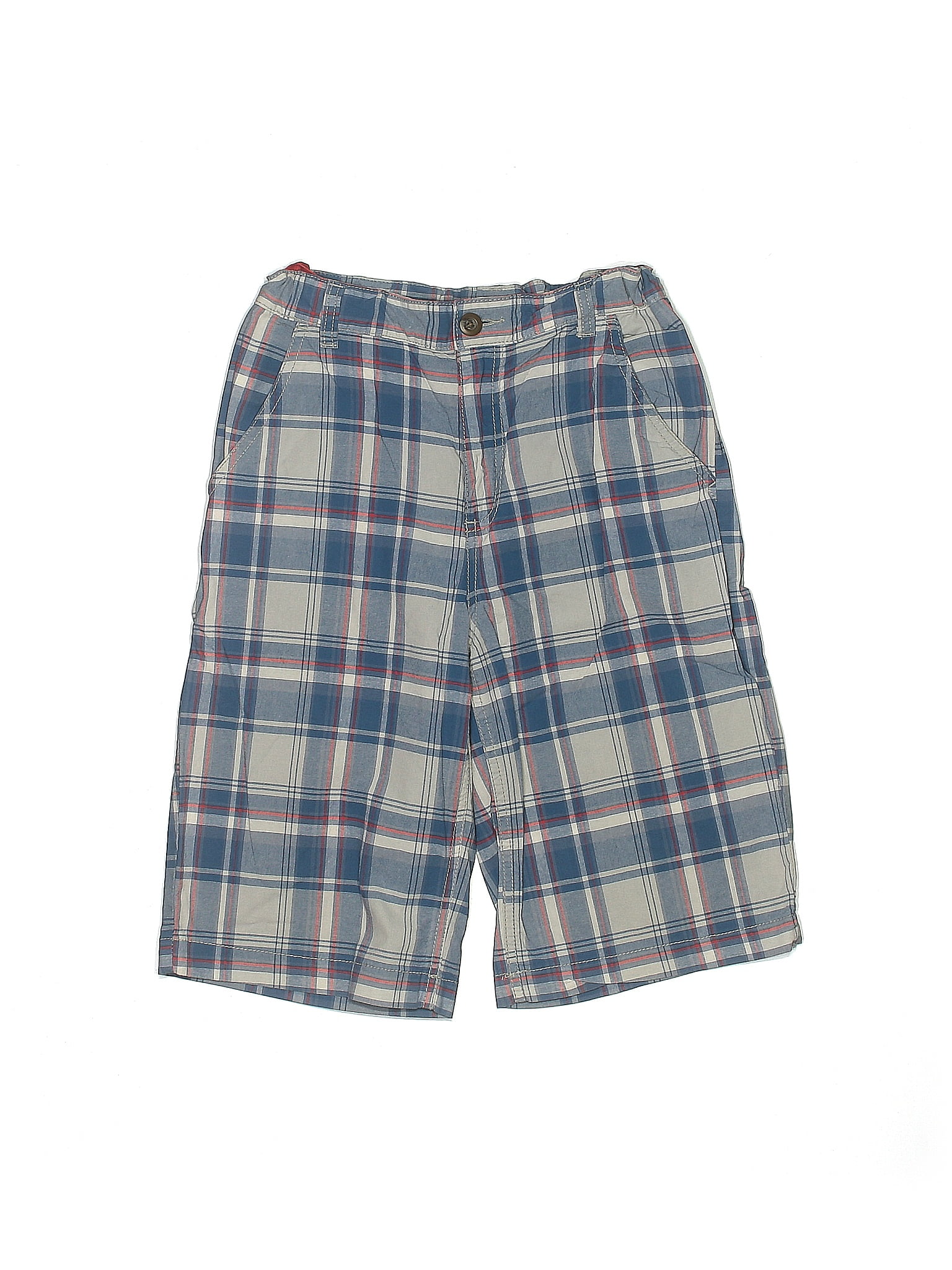 Old Navy 100% Cotton Plaid Blue Shorts Size 14 - 52% off | ThredUp