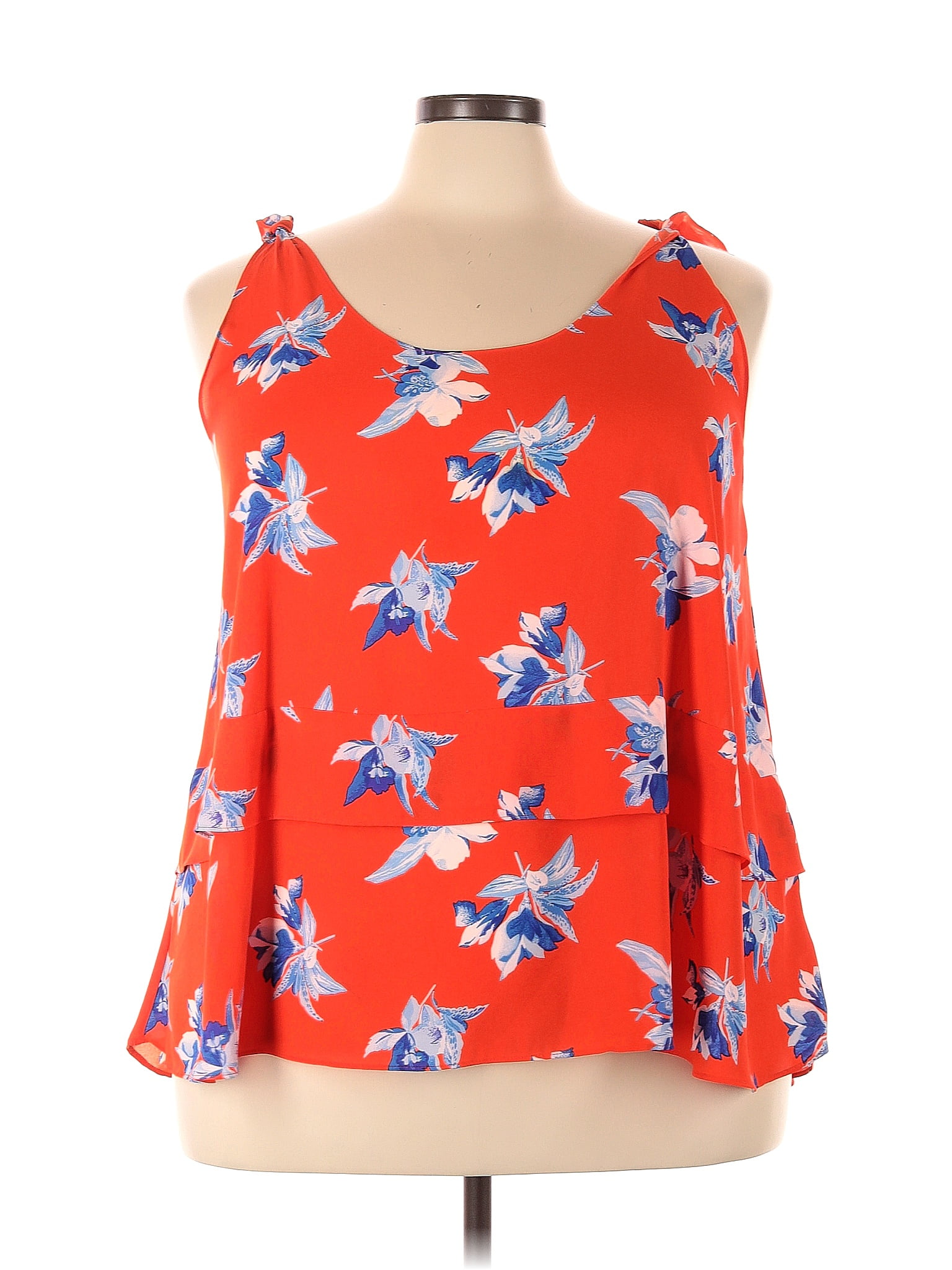 Haut Femme Ava & Viv Manches Volantes - Rose Rubis - Taille X (14W) - Grande Taille - Neuf Avec étiquette