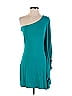 Express Solid Teal Casual Dress Size S - photo 1