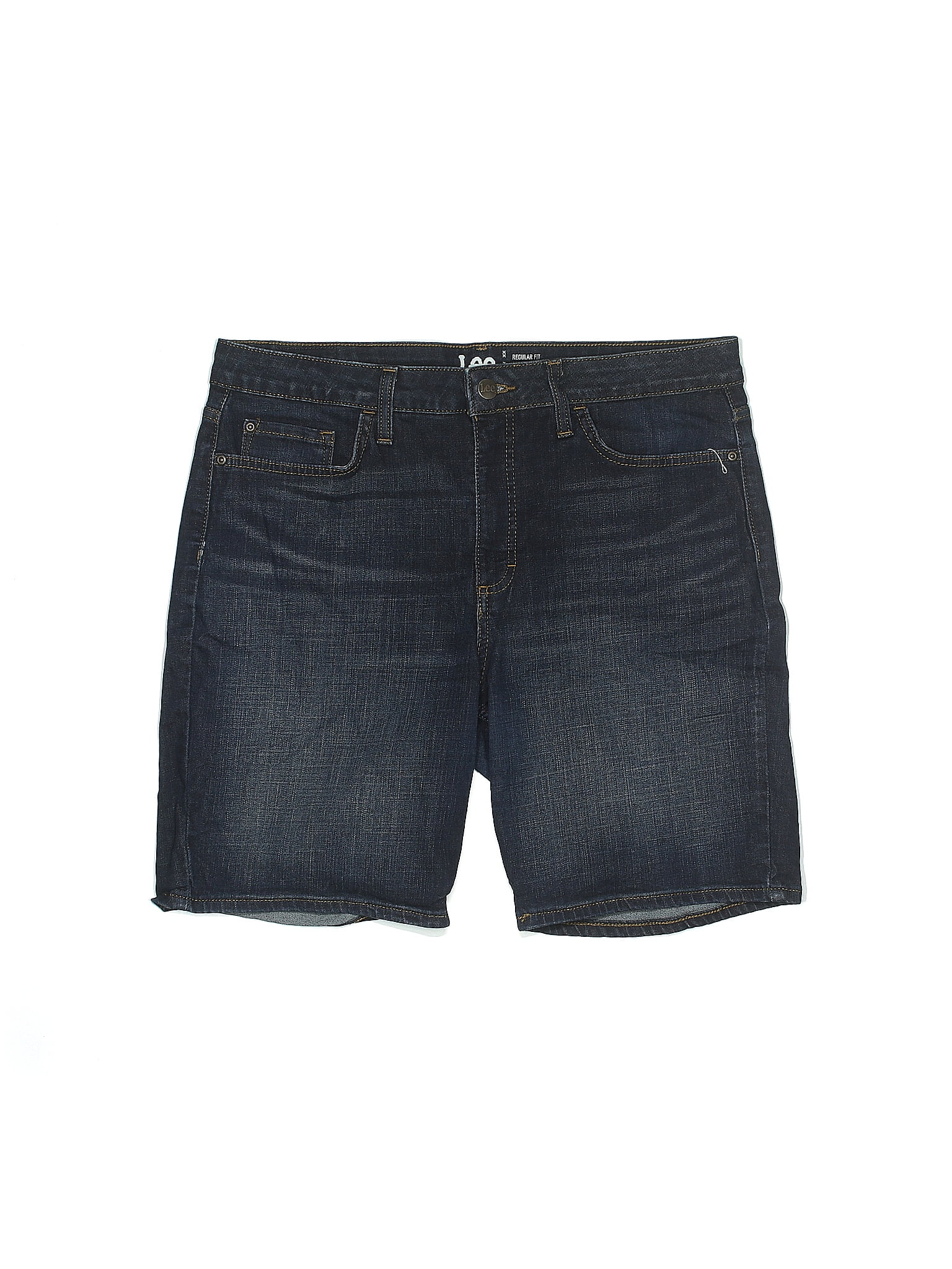 lee-solid-blue-denim-shorts-size-16-51-off-thredup