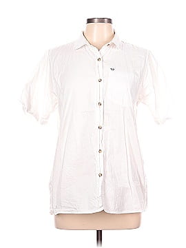 Peach Short Sleeve Button-Down Shirt (view 1)
