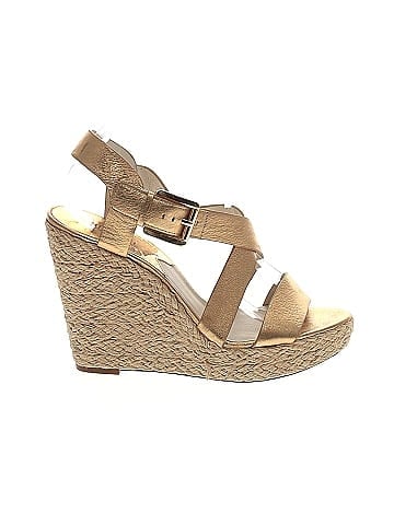 Michael kors gold on sale wedges