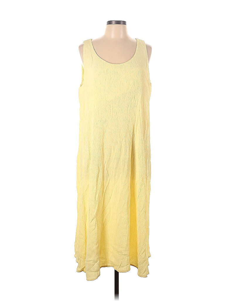 Everlane Solid Yellow Casual Dress Size L - 47% off | ThredUp
