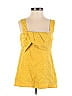 Diane von Furstenberg 100% Silk Yellow Sleeveless Blouse Size 0 - photo 1