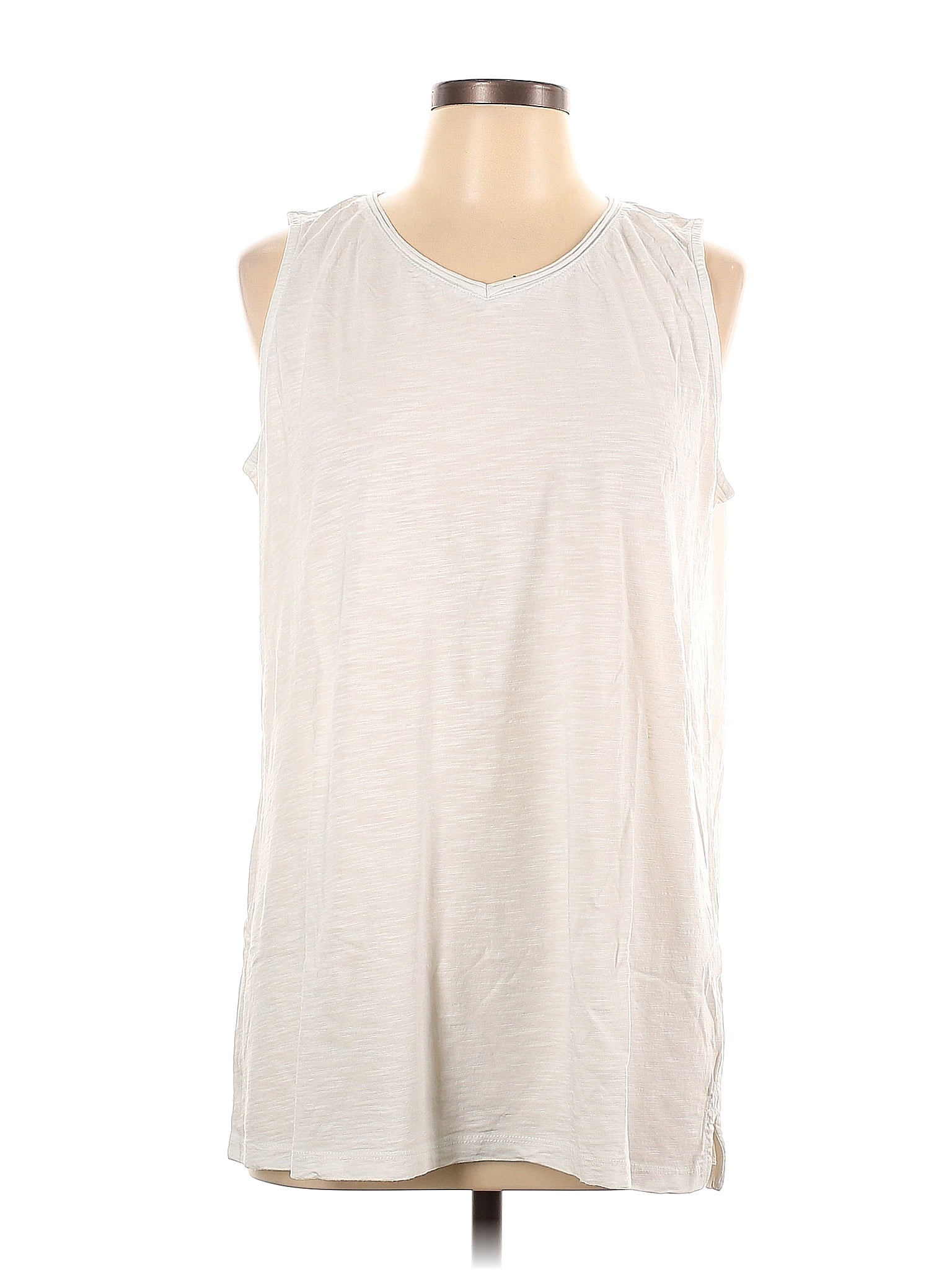 Coldwater Creek White Ivory Sleeveless Top Size L 68 Off Thredup