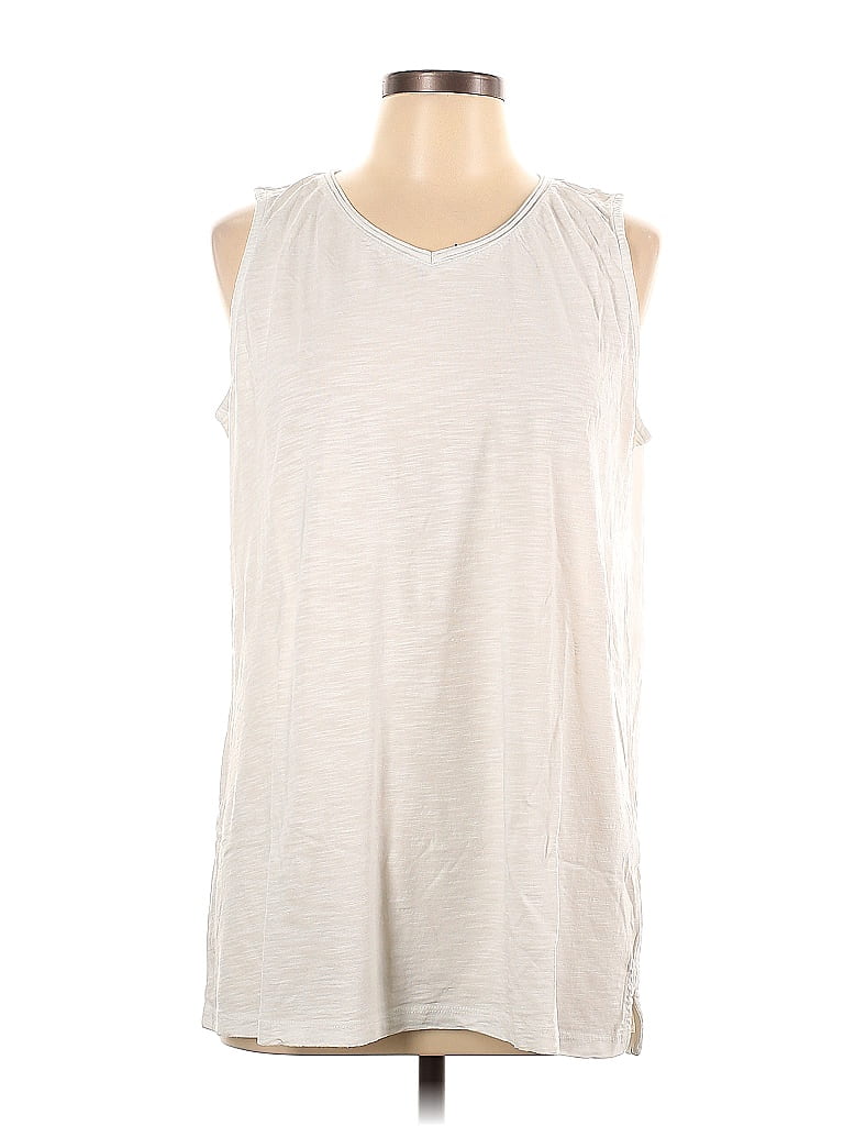 Coldwater Creek White Ivory Sleeveless Top Size L - 68% off | ThredUp