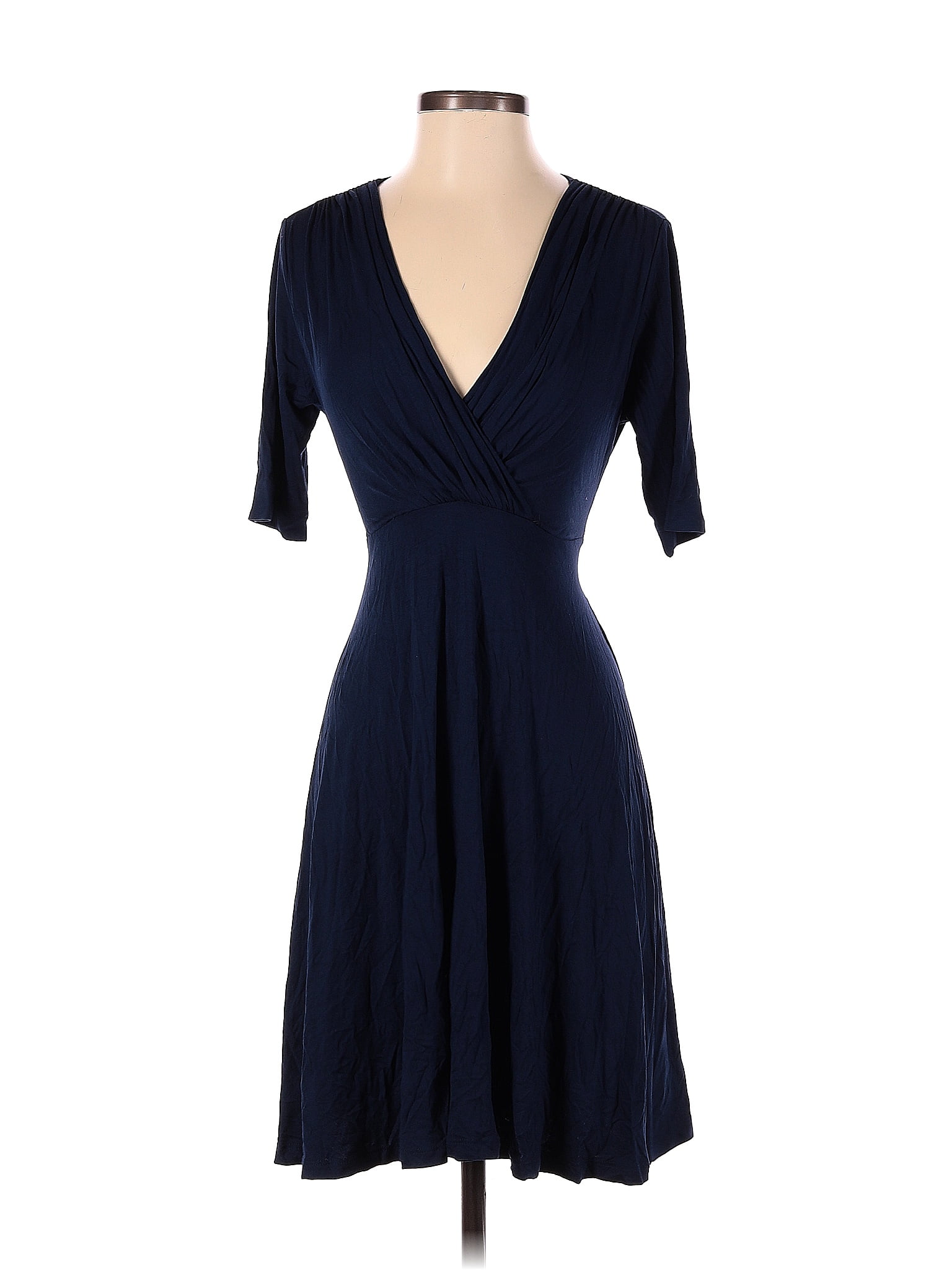 Assorted Brands Solid Navy Blue Casual Dress Size S 54 Off Thredup