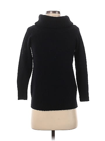 Wilfred Free Color Block Solid Black Turtleneck Sweater Size XXS