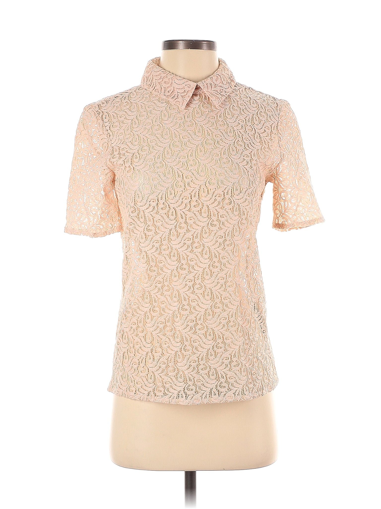 The Kooples Brocade Ivory Short Sleeve Blouse Size Xs 79 Off Thredup