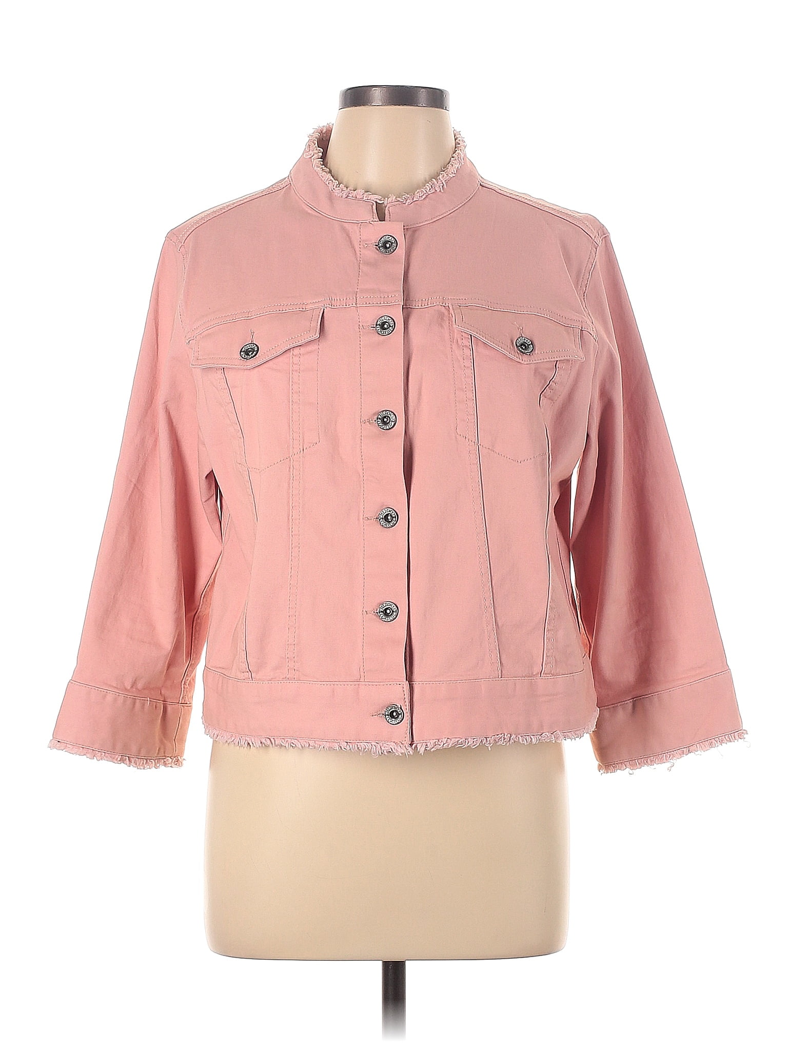 Cherokee Solid Pink Jacket Size L 43 Off Thredup