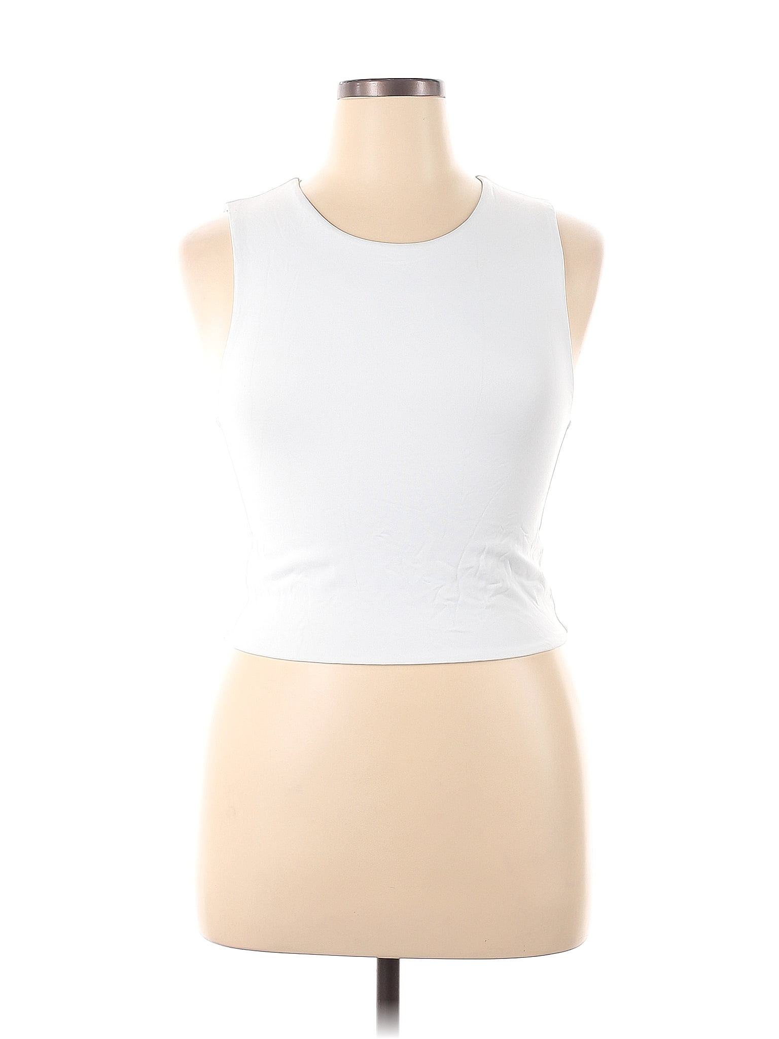 Babaton Solid White Tank Top Size XL 50 off thredUP