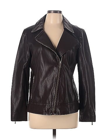 Kate spade leather on sale jacket