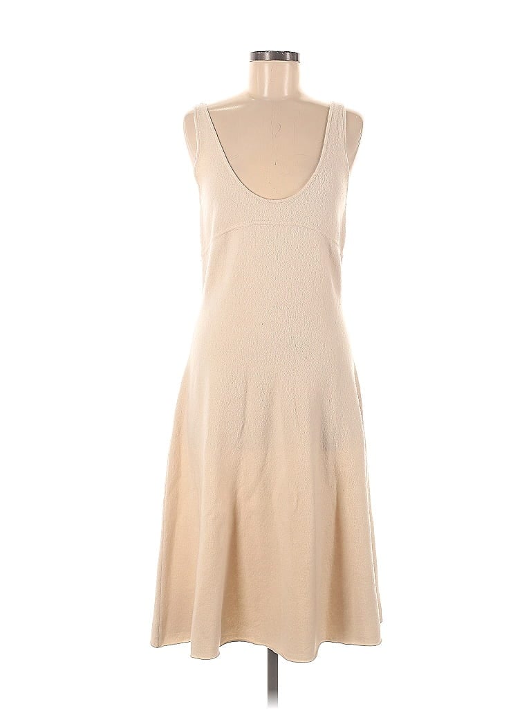 Rebecca Taylor Solid Tan Casual Dress Size M - photo 1