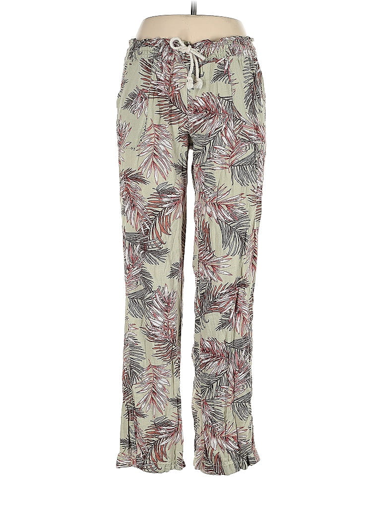 Cali 1850 Floral Green Casual Pants Size L - 52% off | ThredUp