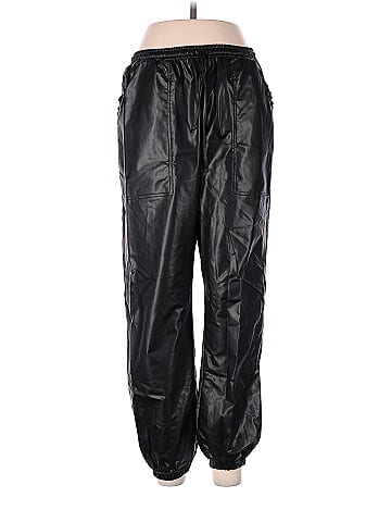 Olivaceous Faux Leather Pants (view 1)