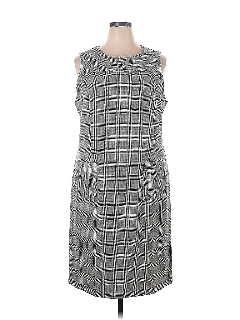 Koret 100% Polyester Marled Chevron-herringbone Gray Casual Dress Size 20 (Plus) - photo 1