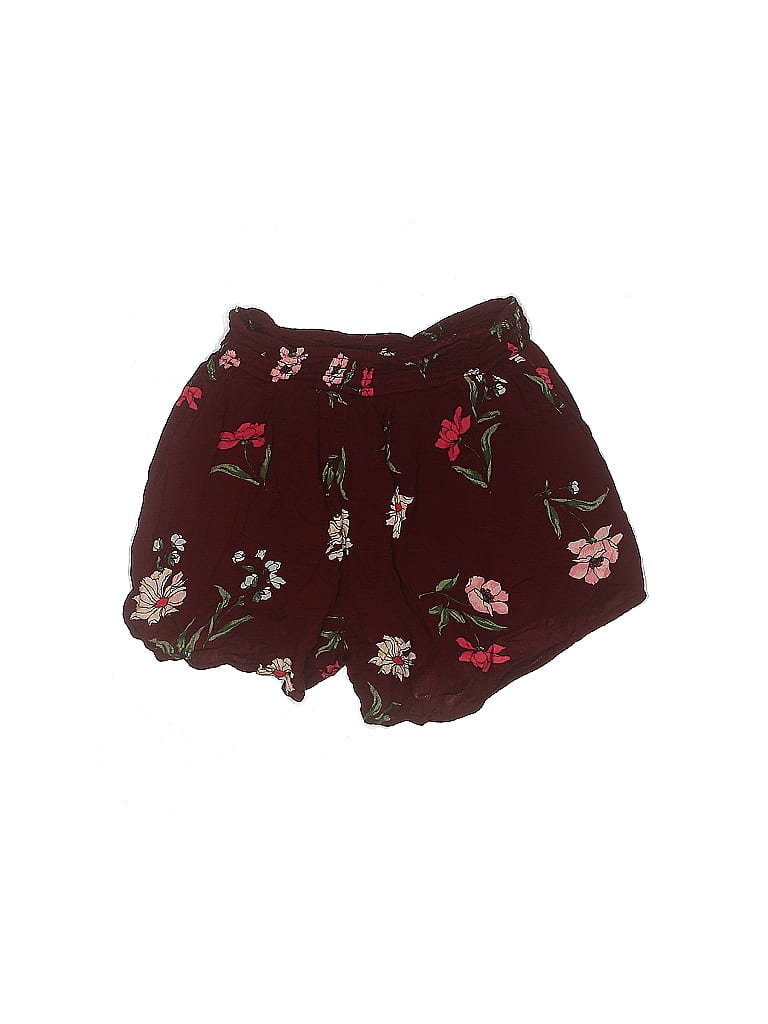 Pre-owned Hollister Shorts In Burgundy