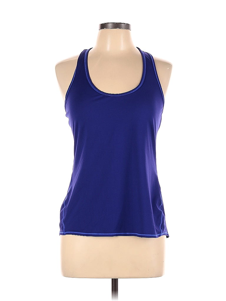 Athleta Color Block Solid Blue Active Tank Size L - 59% off | ThredUp