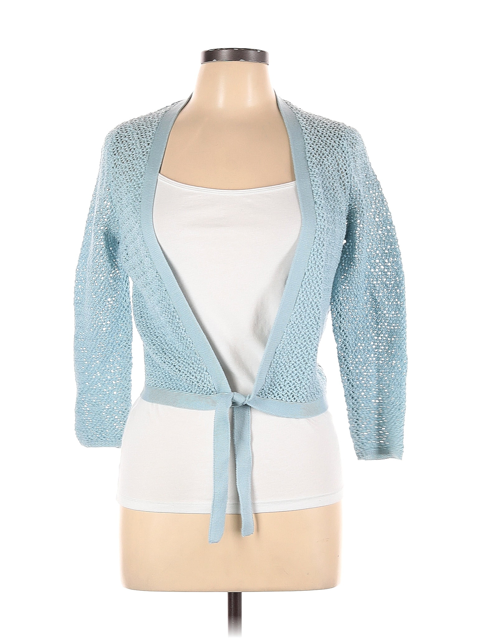 Jones New York Collection Multi Color stripes Button Down Cardigan Sz M main image 0