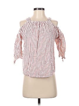 Madewell Cold-Shoulder Top in Red Stripe (view 1)