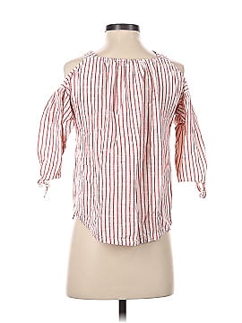 Madewell Cold-Shoulder Top in Red Stripe (view 2)