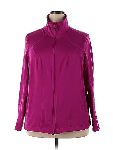 Zella Solid Purple Track Jacket Size 2X Plus 62 off ThredUp