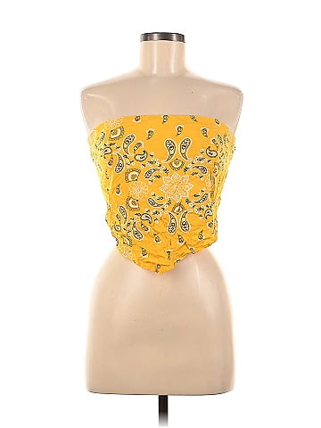 Hollister yellow outlet tube top