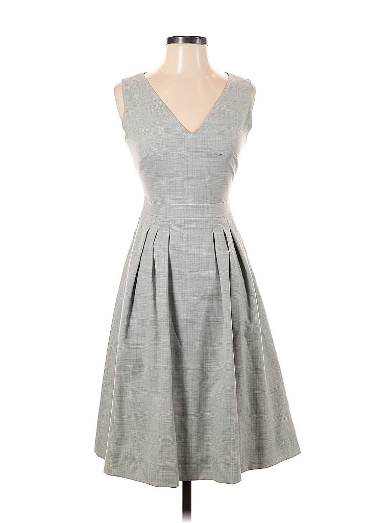 J.Crew 100 Wool Solid Gray Casual Dress Size 000 72 off ThredUp