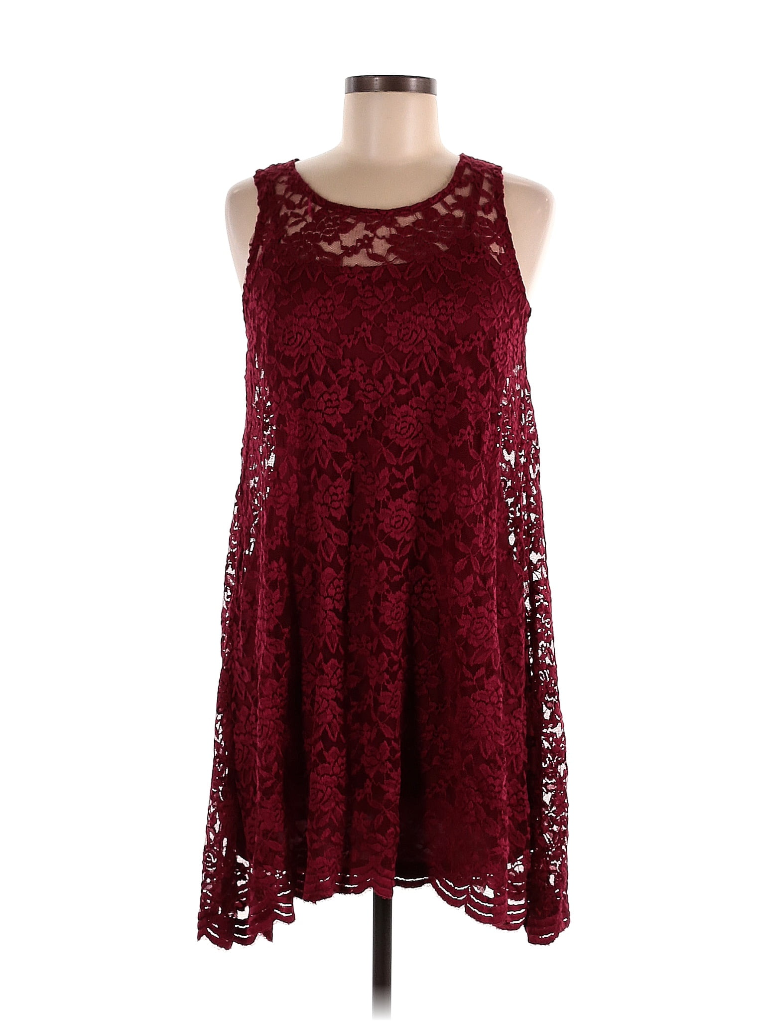 Wallflower Solid Maroon Burgundy Casual Dress Size L 67 Off Thredup