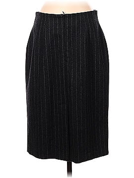 Yves Saint Laurent Striped Wool Skirt (view 2)