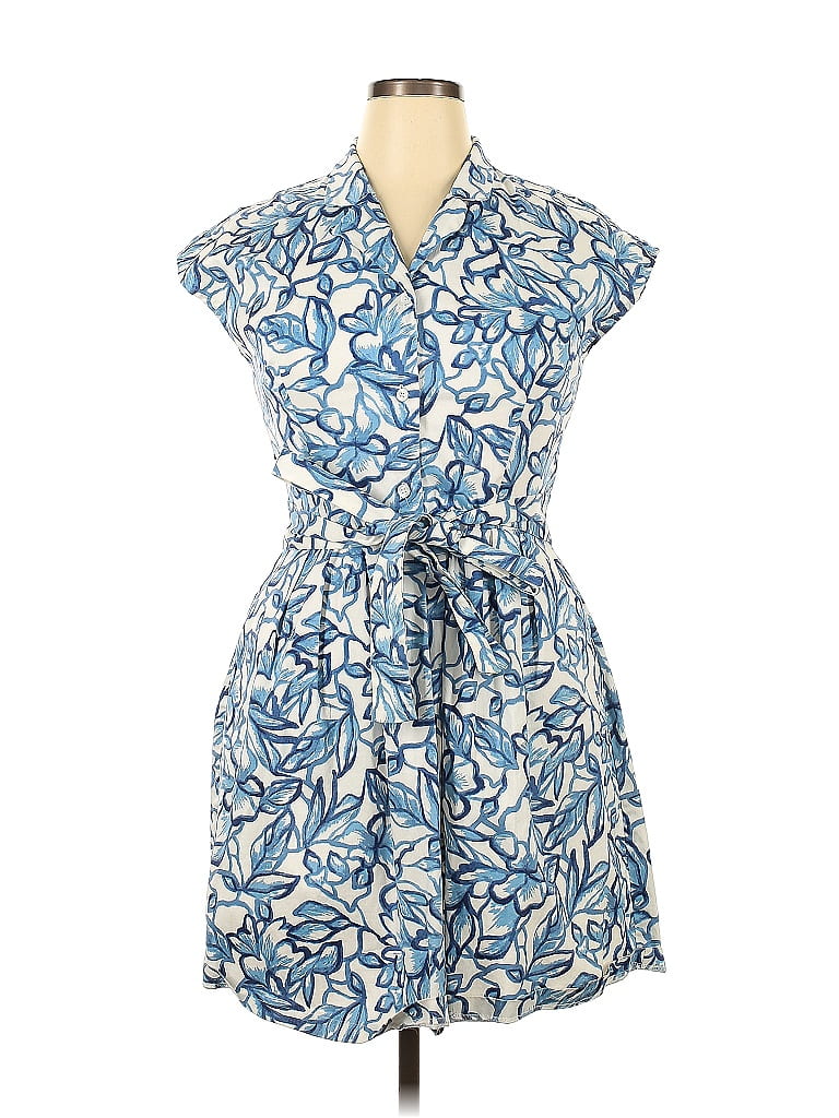 Lauren by Ralph Lauren Multi Color Blue Casual Dress Size 14 - 68% off ...