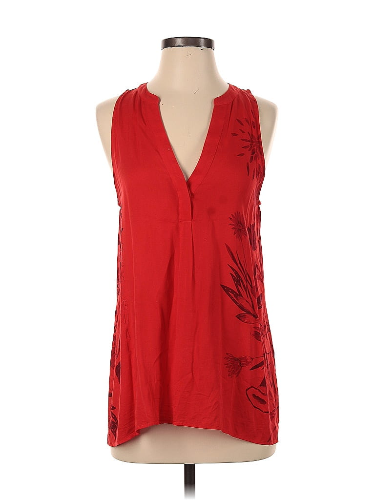 Desigual Woman Woven Blouse Sleeveless, Bianco, S Donna
