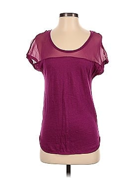 Sandro Short Sleeve Silk Top (view 1)