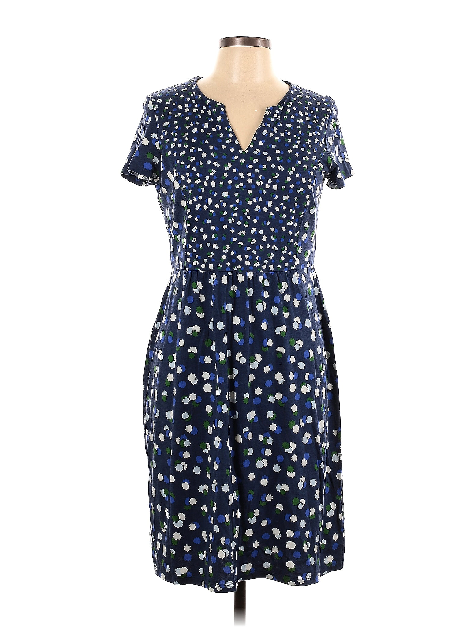 Boden Polka Dots Navy Blue Casual Dress Size 10 - 62% off | ThredUp