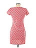 Pink Rose Argyle Hearts Red Casual Dress Size M - photo 2