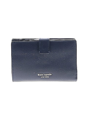 Kate Spade New York 100 Cow Leather Graphic Solid Navy Blue