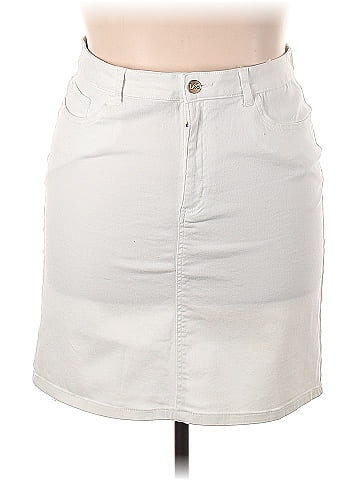 White denim 2025 skirt lee