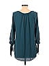 Tyche 100% Polyester Teal 3/4 Sleeve Blouse Size M - photo 2