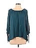 Tyche 100% Polyester Teal 3/4 Sleeve Blouse Size M - photo 1