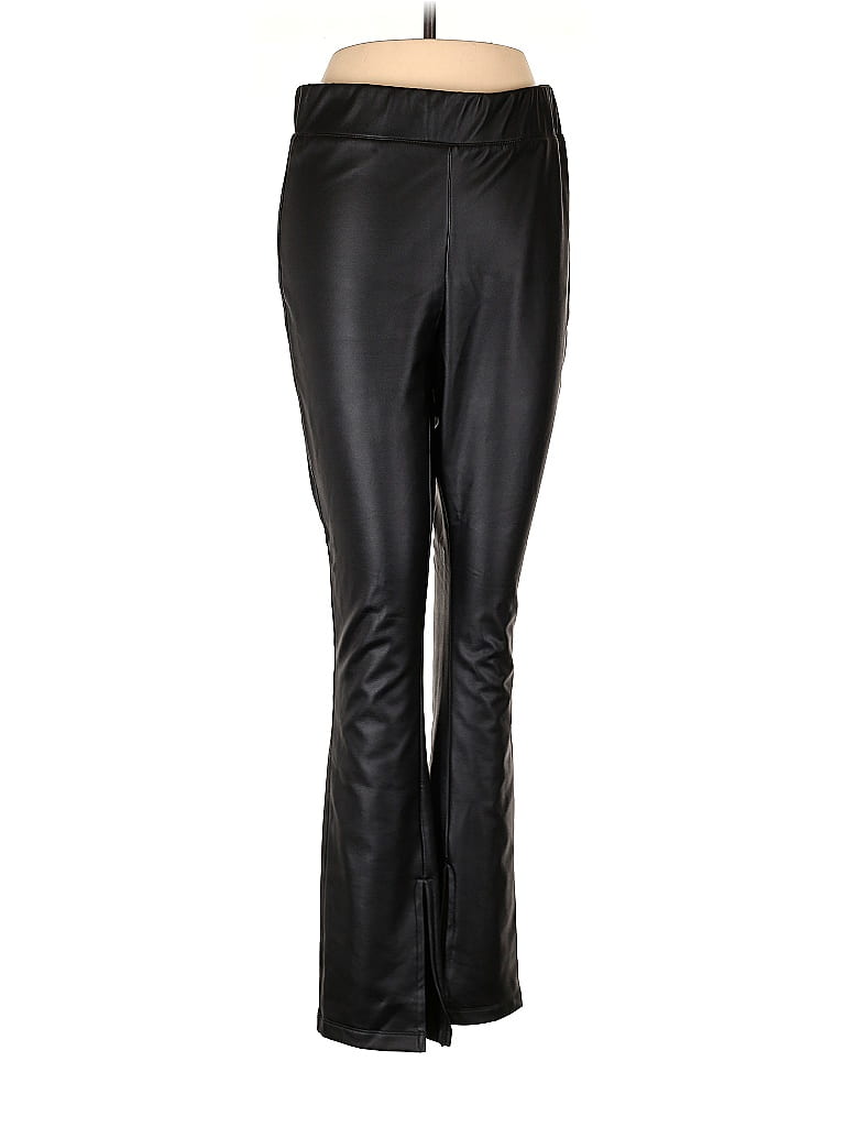 A New Day Solid Black Faux Leather Pants Size M - 32% off | ThredUp