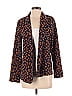 Bobeau 100% Polyester Floral Polka Dots Animal Print Brown Blazer Size XS - photo 1