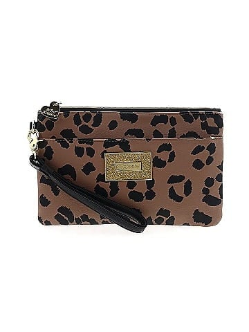 Betsey Johnson 100 Polyurethane Leopard Print Brown Clutch One